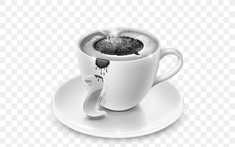 Coffee Cup Cuban Espresso Caffè Americano Cappuccino, PNG, 512x512px, Coffee Cup, Black And White, Cafe Au Lait, Caffeine, Cappuccino Download Free