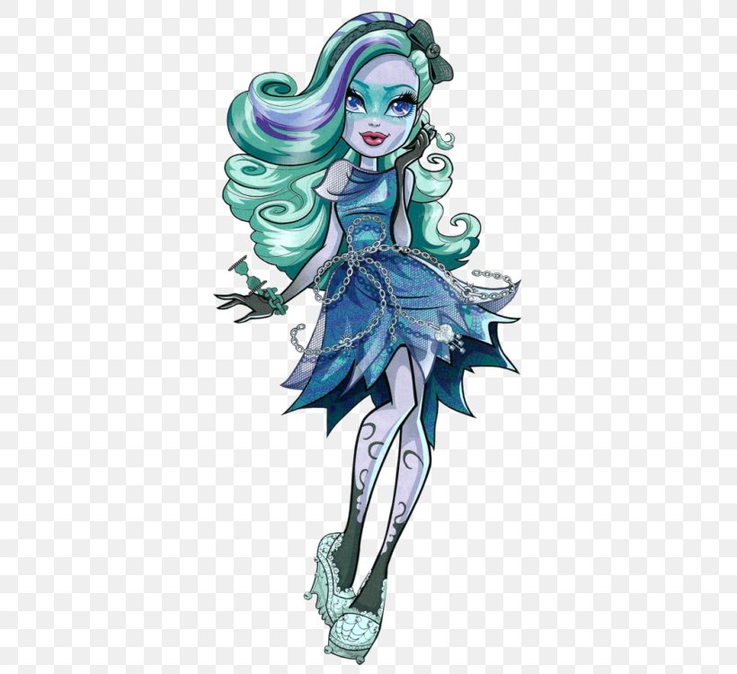 Monster High Haunted Getting Ghostly Twyla Monster High Haunted Getting Ghostly Twyla Doll Monster High 13 Wishes Haunt The Casbah Twyla, PNG, 376x750px, Watercolor, Cartoon, Flower, Frame, Heart Download Free