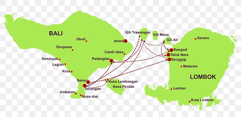 Nusa Lembongan Padangbai Lombok Gili Trawangan Kuta, PNG, 800x400px, Nusa Lembongan, Area, Bali, Bangsal, Diagram Download Free