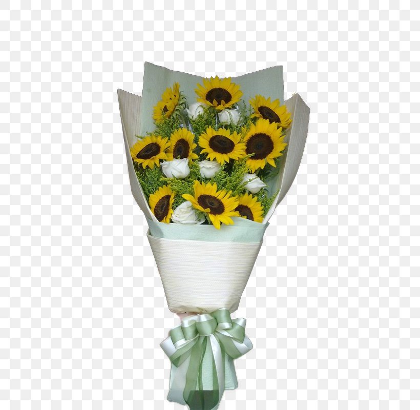 Common Sunflower Flower Bouquet White, PNG, 600x800px, Common Sunflower, Artificial Flower, Beach Rose, Cut Flowers, Daisy Family Download Free