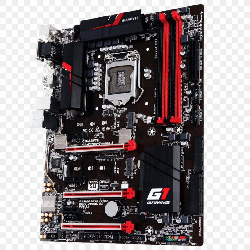 Intel LGA 1151 Motherboard Gigabyte Technology ATX, PNG, 1000x1000px, Intel, Atx, Chipset, Computer, Computer Case Download Free