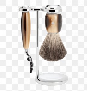 Razor - Shaving Safety Razor Gillette Mach3 Shave Brush PNG