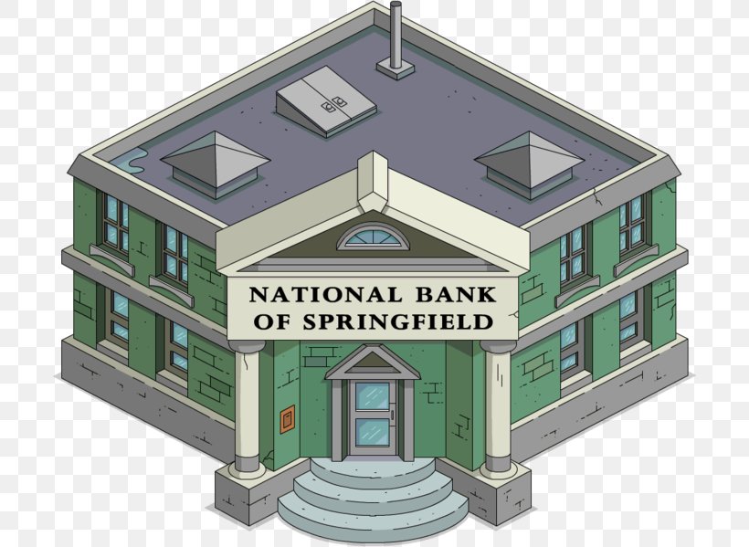 The Simpsons: Tapped Out National Bank Springfield Marge Simpson, PNG, 706x599px, Simpsons Tapped Out, Banca Nazionale Del Lavoro, Bank, Building, Elevation Download Free