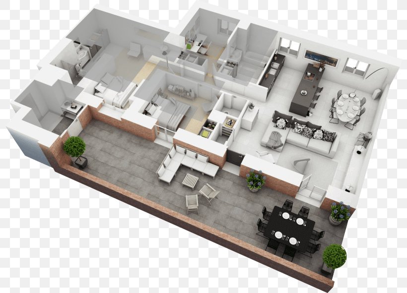 3D Floor Plan House Plan, PNG, 800x591px, 3d Floor Plan, Architecture, Balcony, Bedroom, Cottage Download Free