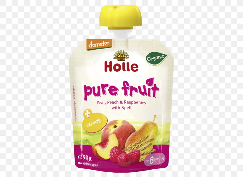 Holle Baby Food GmbH Organic Food Purée Raspberry, PNG, 600x600px, Baby Food, Apple, Banana, Cereal, Diet Food Download Free