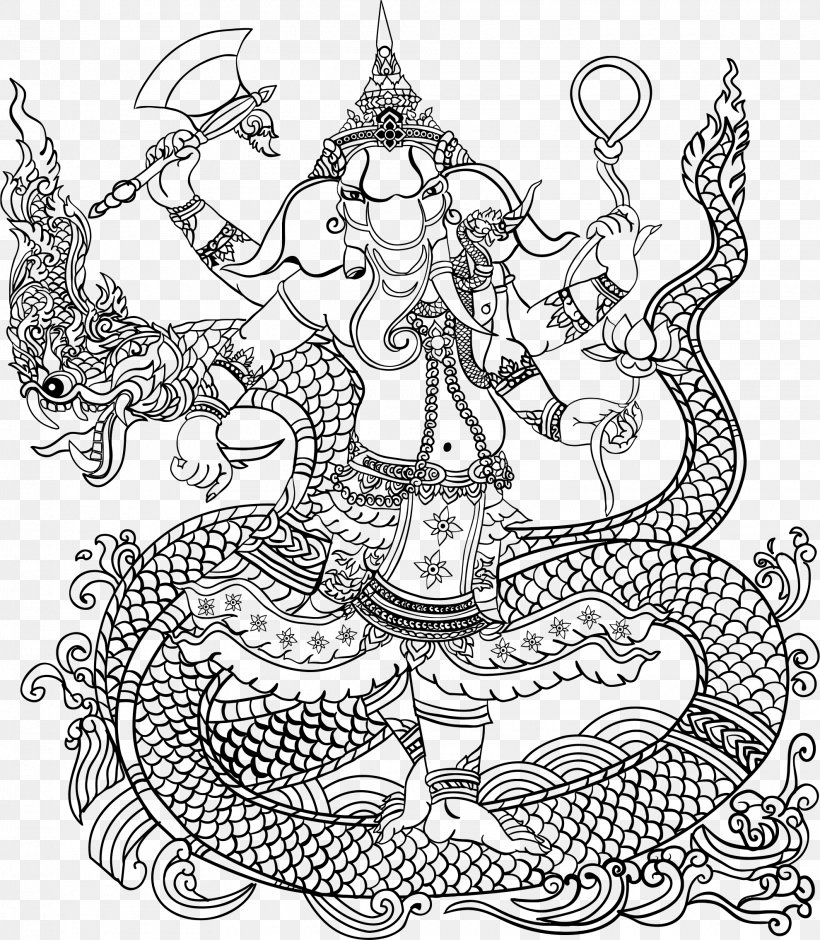 Mahadeva Ganesha Coloring Book Hinduism Tantra, PNG, 1980x2270px, Mahadeva, Art, Artwork, Black And White, Book Download Free