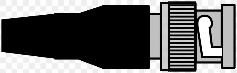 BNC Connector Electrical Connector Gender Of Connectors And Fasteners Clip Art, PNG, 2400x744px, Bnc Connector, Banana Connector, Black, Black And White, Brand Download Free