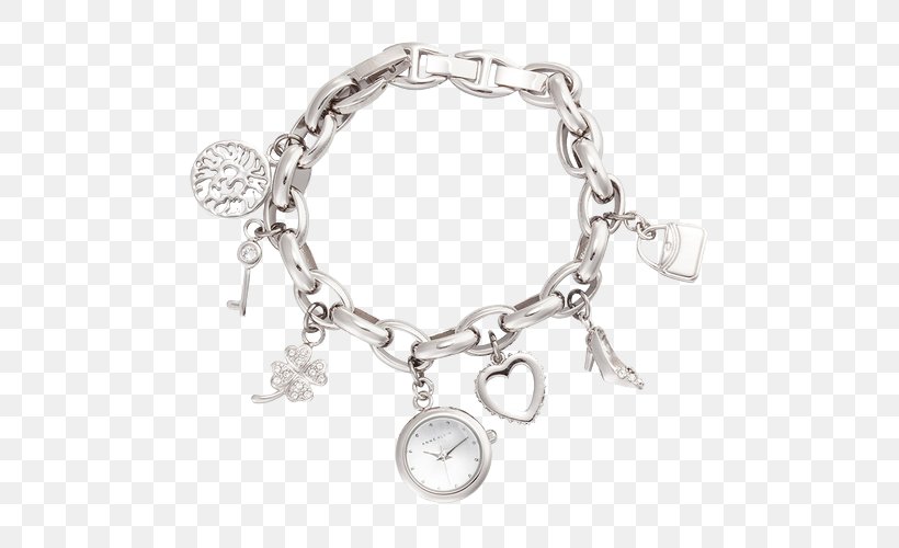 Bracelet Watch Strap Necklace Pendant, PNG, 500x500px, Bracelet, Anne Klein, Body Jewelry, Chain, Clock Download Free