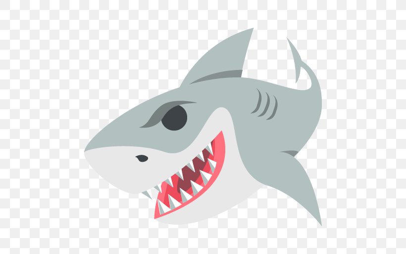 Great White Shark Emoji Symbol Emoticon, PNG, 512x512px, Shark, Blue Shark, Cartilaginous Fish, Cartoon, Emoji Download Free