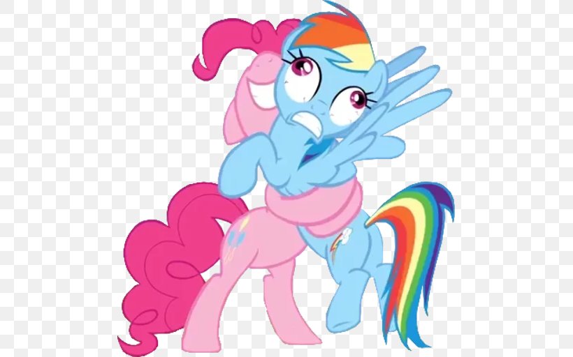 Rainbow Dash Pinkie Pie Hug Pony Fluttershy, PNG, 512x512px, Watercolor, Cartoon, Flower, Frame, Heart Download Free