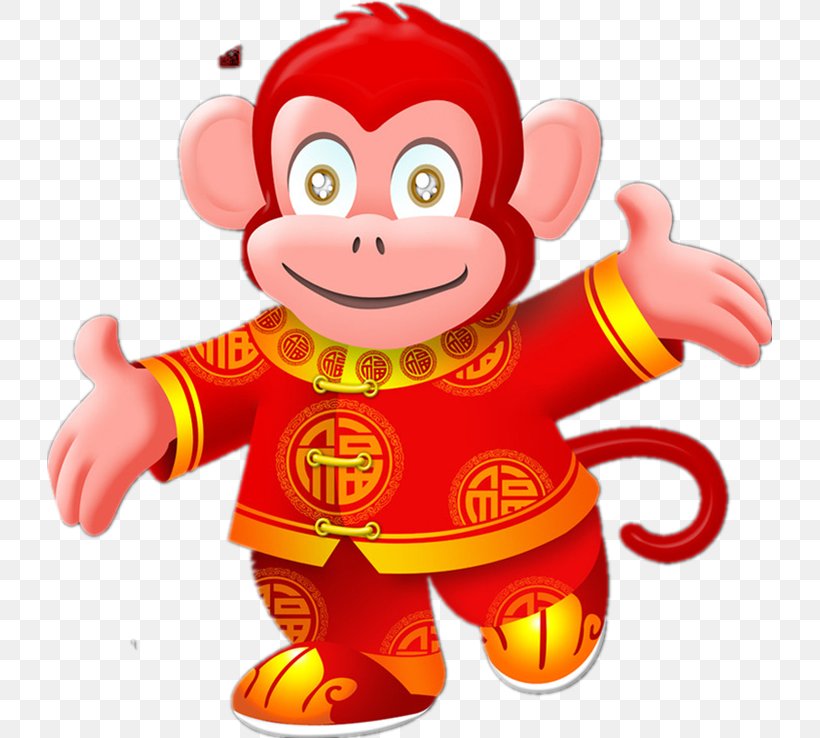 Chinese New Year Monkey Chinese Zodiac Firecracker Fireworks, PNG, 725x738px, Chinese New Year, Art, Cartoon, Cctv New Years Gala, Chinese Zodiac Download Free