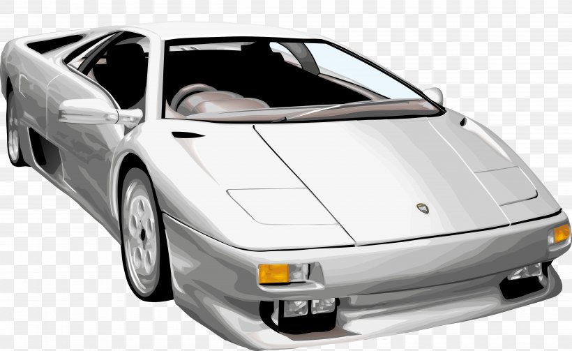 Sports Car Luxury Vehicle Lamborghini Diablo, PNG, 4990x3062px, Car, Automotive Design, Automotive Exterior, Hood, Lamborghini Download Free
