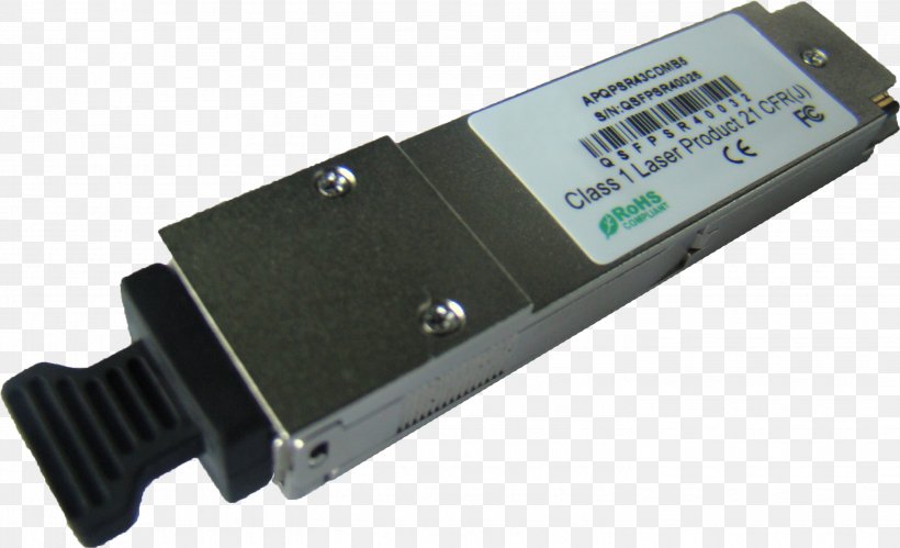 QSFP Small Form-factor Pluggable Transceiver Optical Fiber XFP Transceiver, PNG, 2888x1760px, Qsfp, Electronic Component, Electronics, Electronics Accessory, Global Positioning System Download Free