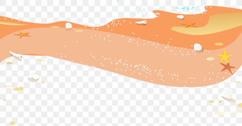 Euclidean Vector Beach Vecteur, PNG, 2484x1300px, Beach, Gratis, Orange, Peach, Plot Download Free