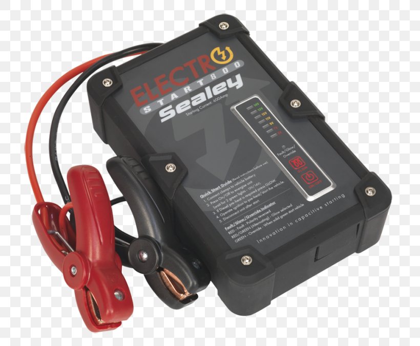 AC Adapter Car Sealey E/START600 ElectroStart Batteryless Jump Starter System 600A 12V, PNG, 800x676px, Ac Adapter, Ampere, Automotive Battery, Battery Charger, Battery Tester Download Free