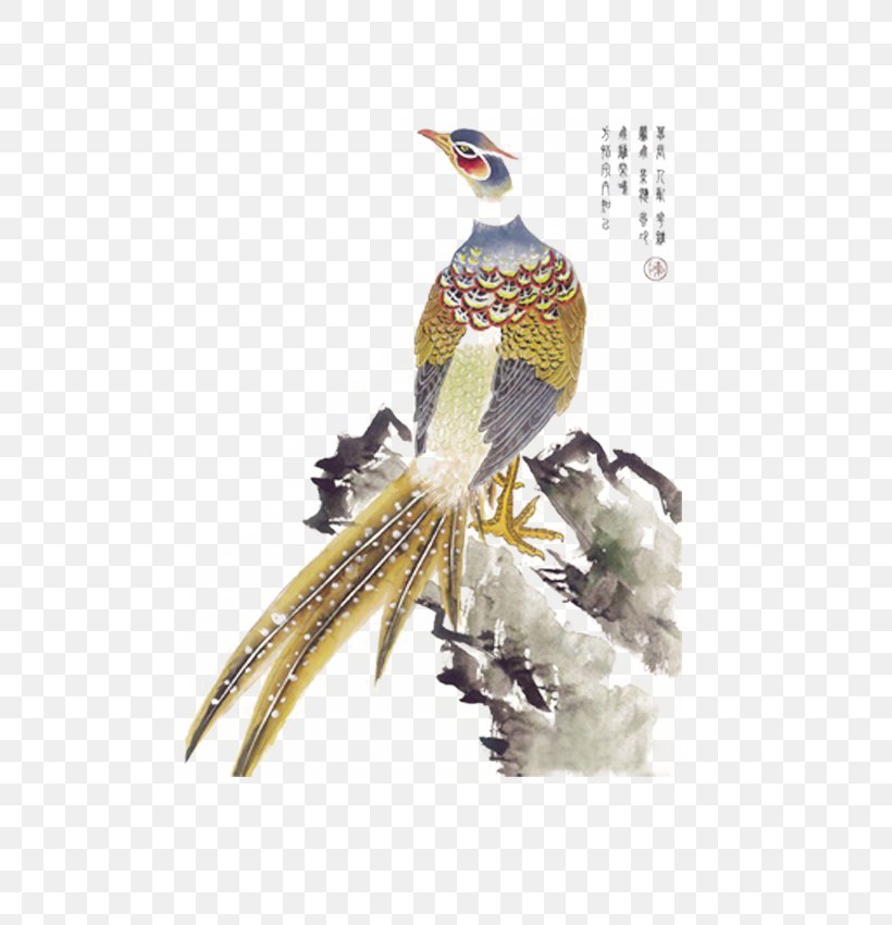 Bird-and-flower Painting Chinese Painting Ink Wash Painting Gongbi, PNG, 500x850px, Bird, Art, Beak, Birdandflower Painting, Chinese Painting Download Free