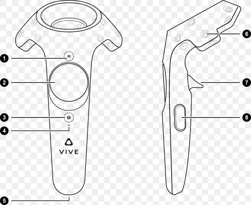 HTC Vive Head-mounted Display Virtual Reality Headset Game Controllers Touchpad, PNG, 1638x1344px, Watercolor, Cartoon, Flower, Frame, Heart Download Free