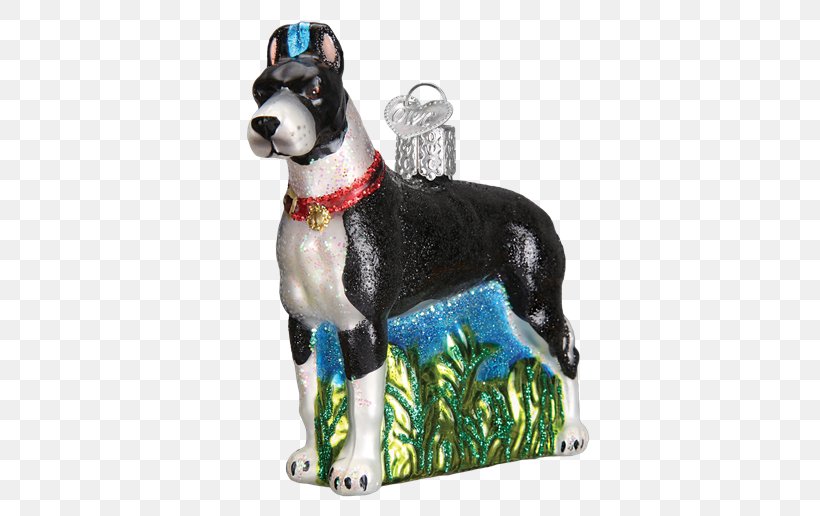 Great Dane Boston Terrier Christmas Ornament Christmas Tree Santa Claus, PNG, 516x516px, Great Dane, Boston Terrier, Canidae, Carnivora, Carnivoran Download Free