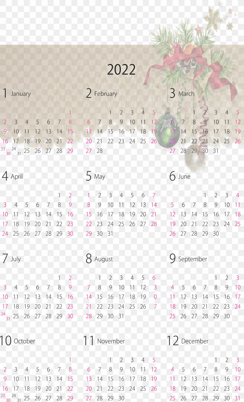 2022 Yearly Calendar Printable 2022 Yearly Calendar, PNG, 1820x3000px, Calendar System, Age Of Enlightenment, Monday, Month, Set Download Free