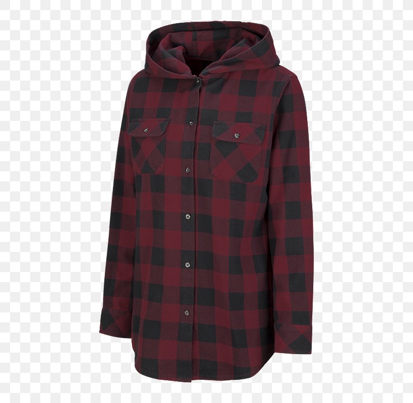 Firefly Women's Astoria Hooded Flannel Shirt Hoodie Tartan, PNG, 800x800px, Flannel, Button, Coat, Hood, Hoodie Download Free