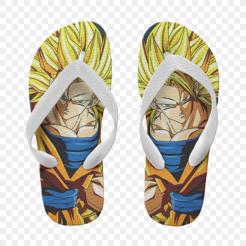 Flip-flops Goku Saiyan T-shirt Shoe, PNG, 1000x1000px, Flipflops, Black Hole, Dragon Ball Z, Flip Flops, Footwear Download Free