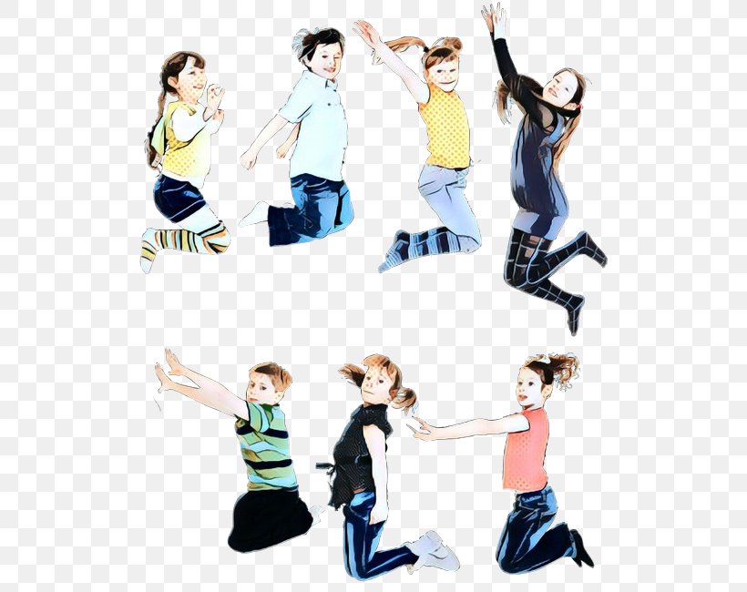 Kids Jumping, PNG, 650x650px, Pop Art, Cartoon, Child, Dance, Dancer Download Free