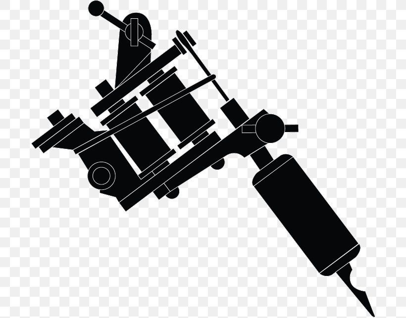 Tattoo Machine Royalty-free Clip Art, PNG, 696x643px, Tattoo Machine, Black And White, Body Art, Decal, Drawing Download Free