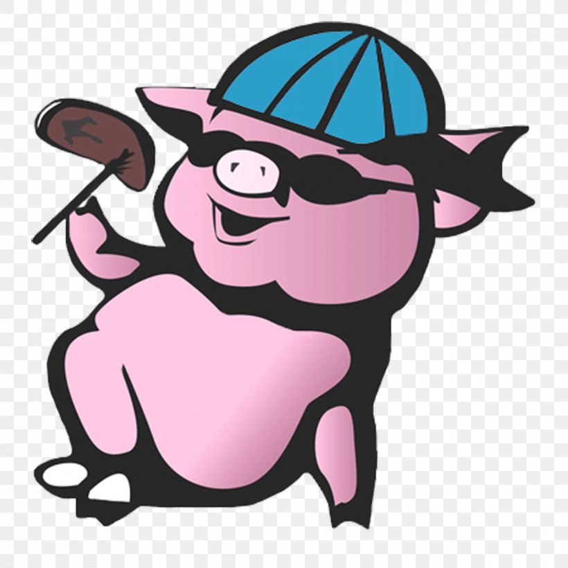 Pig Wall Decal Sticker Polyvinyl Chloride, PNG, 1200x1200px, Pig, Adhesive, Bumper Sticker, Car, Cartoon Download Free