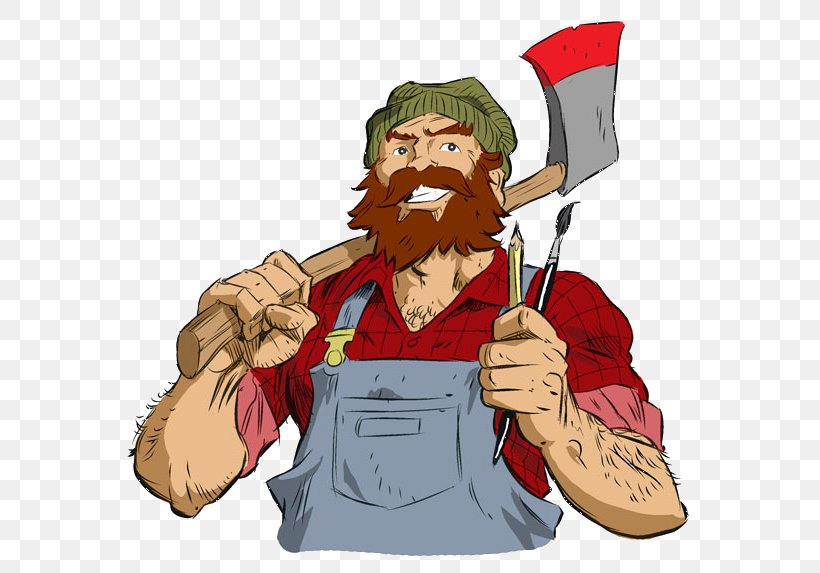 Drawing Lumberjack Illustration Image Cartoon, PNG, 600x573px, Drawing,  Art, Beard, Bigfoot, Cartoon Download Free