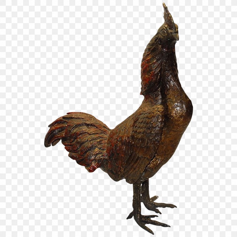 Chicken Rooster Bronze Sculpture Cockfight, PNG, 1024x1024px, Chicken, Art, Beak, Bird, Bronze Download Free