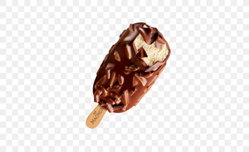 Chocolate Ice Cream Magnum Praline White Chocolate, PNG, 500x500px, Ice Cream, Almond, Chocolate, Chocolate Ice Cream, Dairy Product Download Free