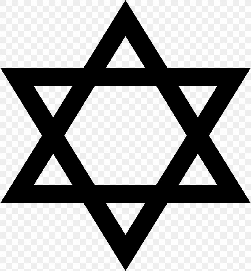 Star Of David Judaism Symbol Clip Art, PNG, 906x980px, Star Of David, Area, Black, Black And White, Brand Download Free