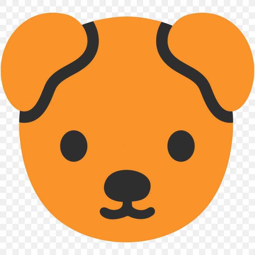 Dog Emojipedia Google Noto Fonts, PNG, 1024x1024px, Dog, Android, Android Nougat, Apple Color Emoji, Carnivoran Download Free