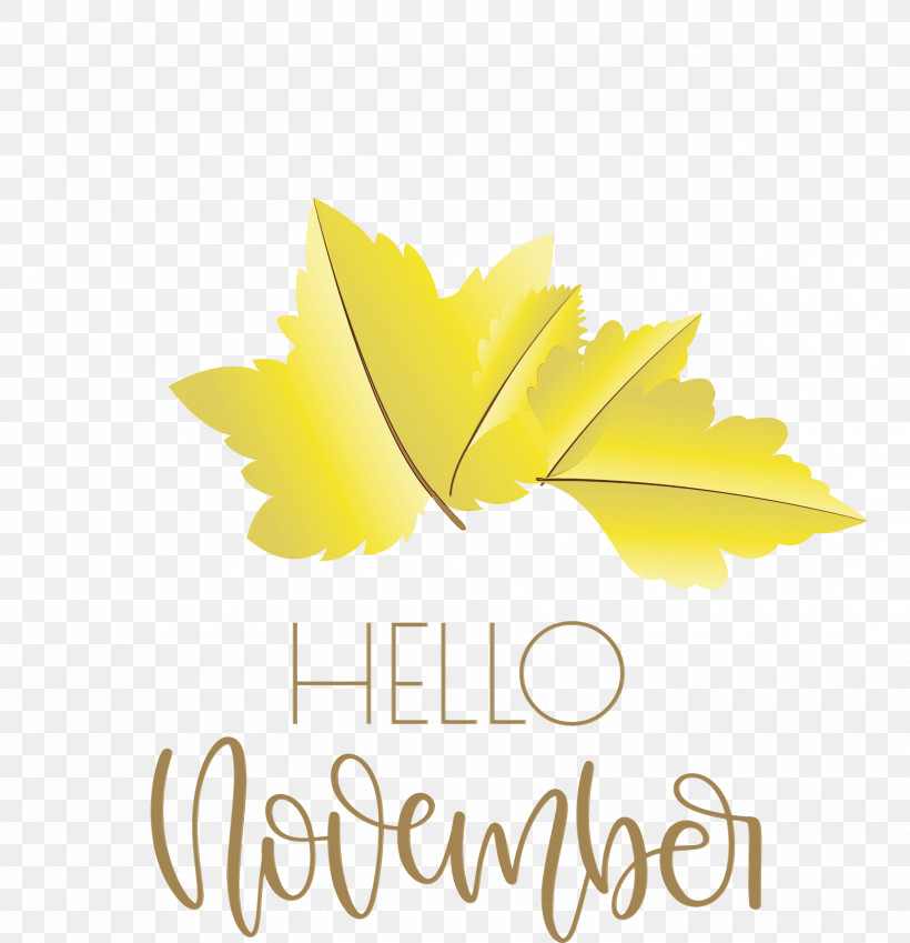 Maple Leaf, PNG, 2895x3000px, Hello November, Calligraphy, Cartoon, Leaf, Logo Download Free