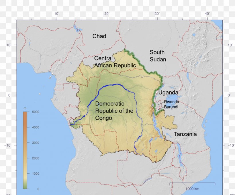 Congo River Democratic Republic Of The Congo Congo-Nile Divide Congo Basin, PNG, 1232x1024px, Congo River, Area, Atlas, Congo, Congo Basin Download Free