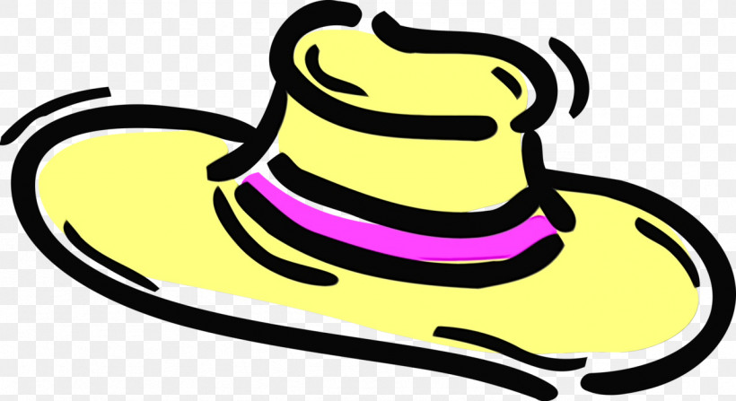 Hat Yellow Meter, PNG, 1282x700px, Watercolor, Hat, Meter, Paint, Wet Ink Download Free