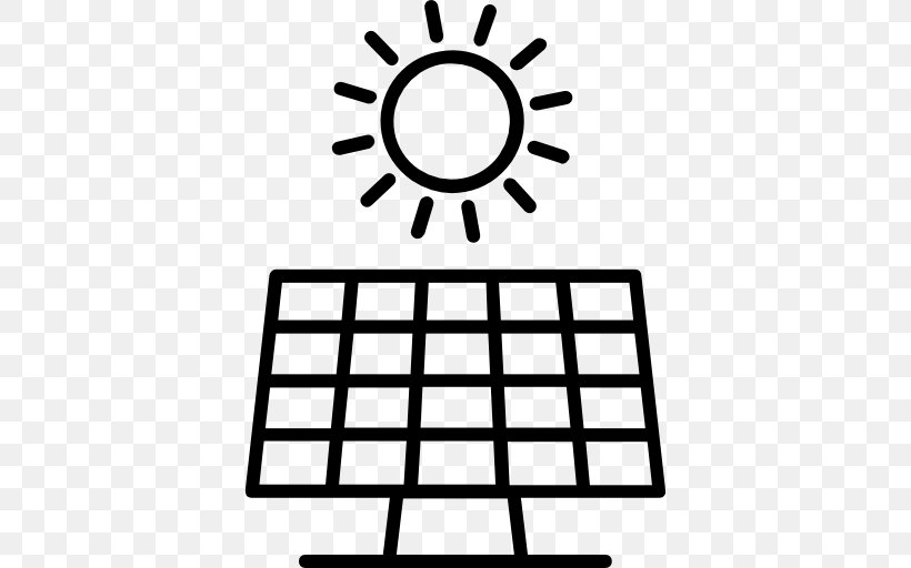 Solar Energy Solar Power Solar Panels Renewable Energy, PNG, 512x512px, Solar Energy, Area, Battery Charge Controllers, Black And White, Brand Download Free