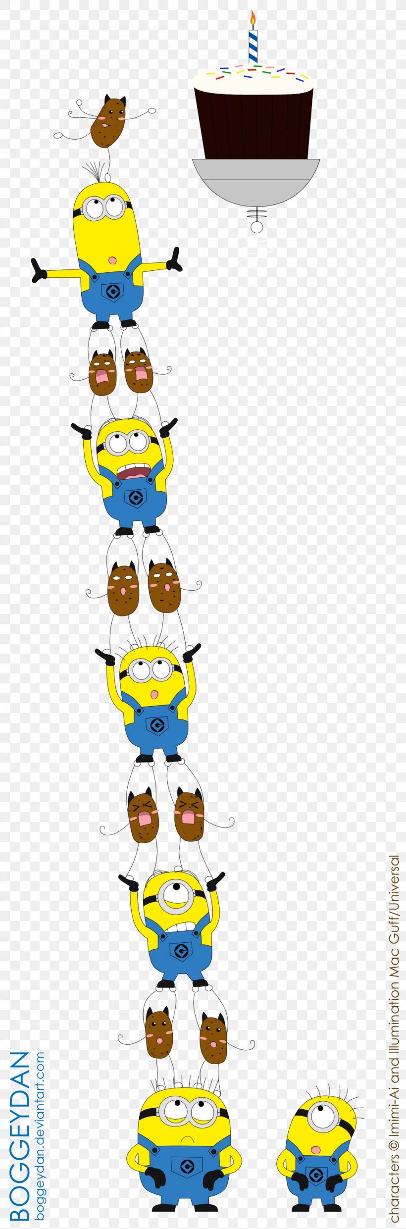 DeviantArt Work Of Art Artist Minions, PNG, 1024x3100px, Art, Area, Artist, Cupcake, Despicable Me Download Free