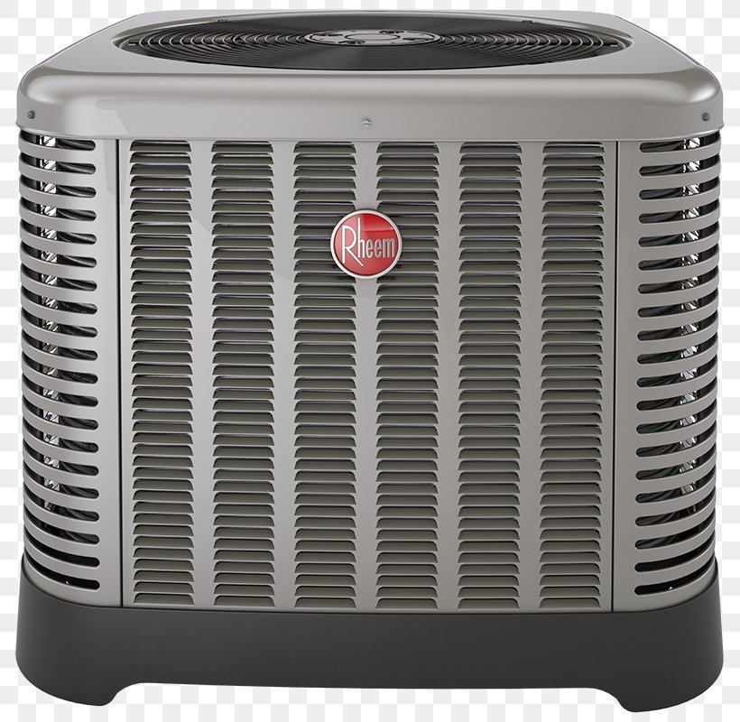 Rheem Air Conditioning Seasonal Energy Efficiency Ratio Furnace HVAC, PNG, 800x800px, Rheem, Air Conditioning, Air Handler, Condenser, Efficient Energy Use Download Free