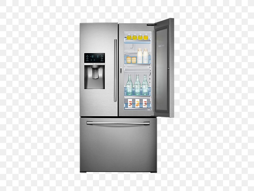 Samsung RF23HTEDBSR American ShowCase Fridge-Freezer Refrigerator Door Ice Makers, PNG, 802x615px, Watercolor, Cartoon, Flower, Frame, Heart Download Free
