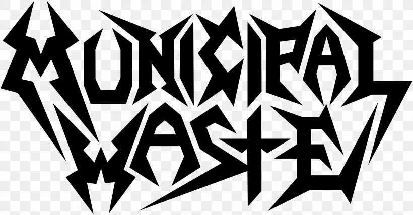T-shirt Municipal Waste The Art Of Partying Thrash Metal Logo, PNG, 4724x2462px, Tshirt, Area, Art Of Partying, Black And White, Brand Download Free