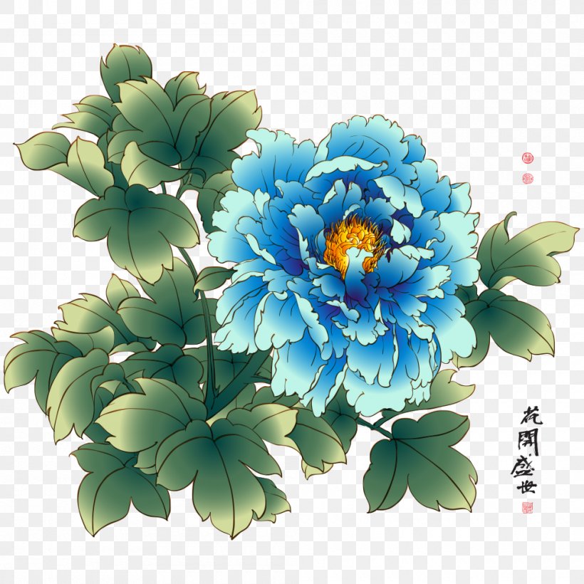China Chinese Painting Peony, PNG, 1000x1000px, China, Annual Plant, Art, Artificial Flower, Chinese Download Free