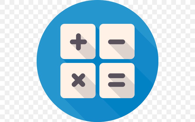 Calculator Calculation, PNG, 512x512px, Calculator, Area, Blue, Brand, Calculation Download Free