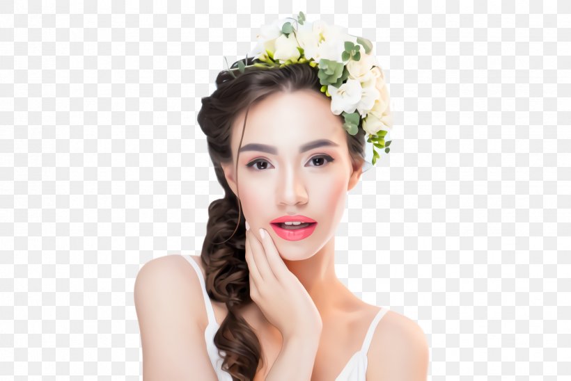 Hair Face Skin Headpiece White, PNG, 2448x1636px, Hair, Beauty, Eyebrow, Face, Hair Accessory Download Free