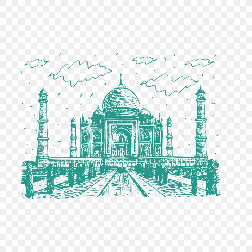 Taj Mahal Yamuna Landmark, PNG, 850x850px, Taj Mahal, Agra, Drawing, Green, Landmark Download Free