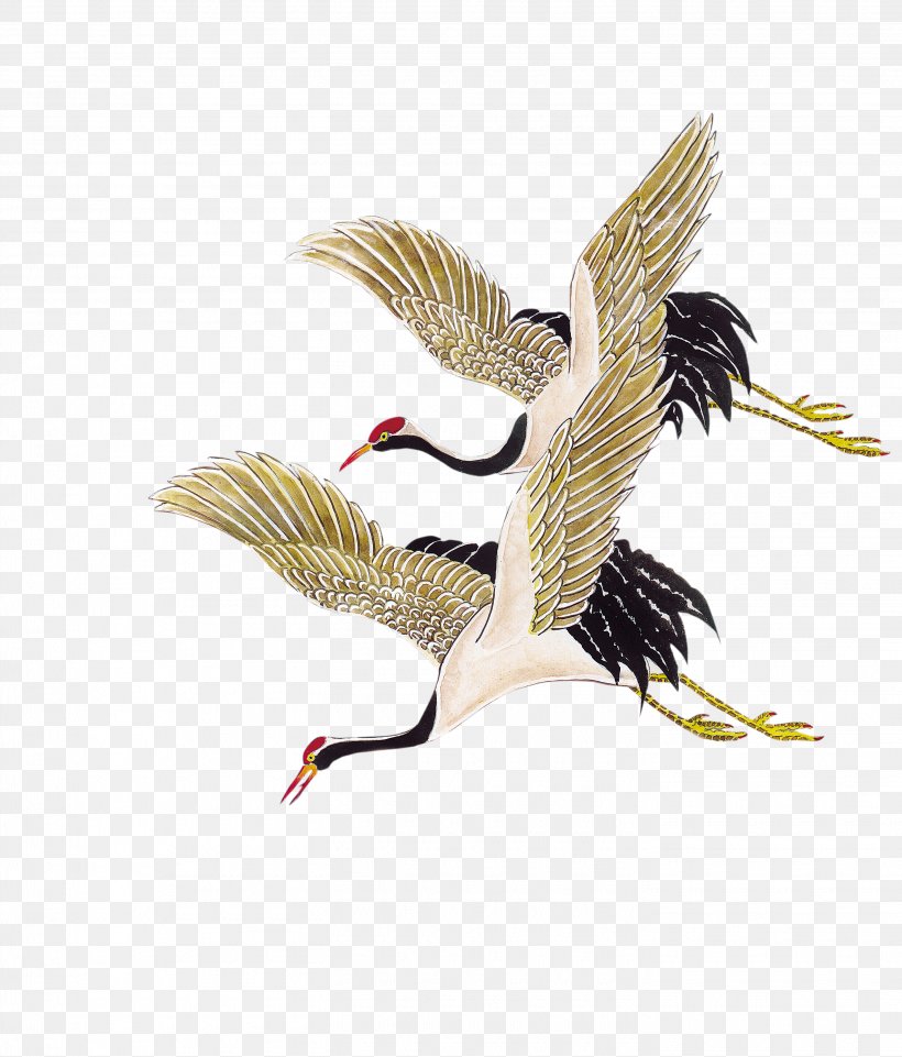 Crane Bird, PNG, 2835x3325px, Crane, Beak, Bird, Bird And Flower Painting, Chinese Painting Download Free