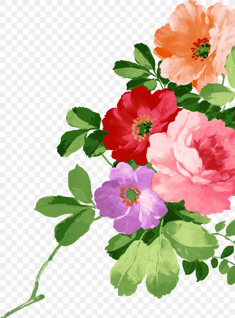Watercolour Flowers Painting, PNG, 1905x2585px, Watercolour Flowers, Annual Plant, Blossom, Cut Flowers, Drawing Download Free