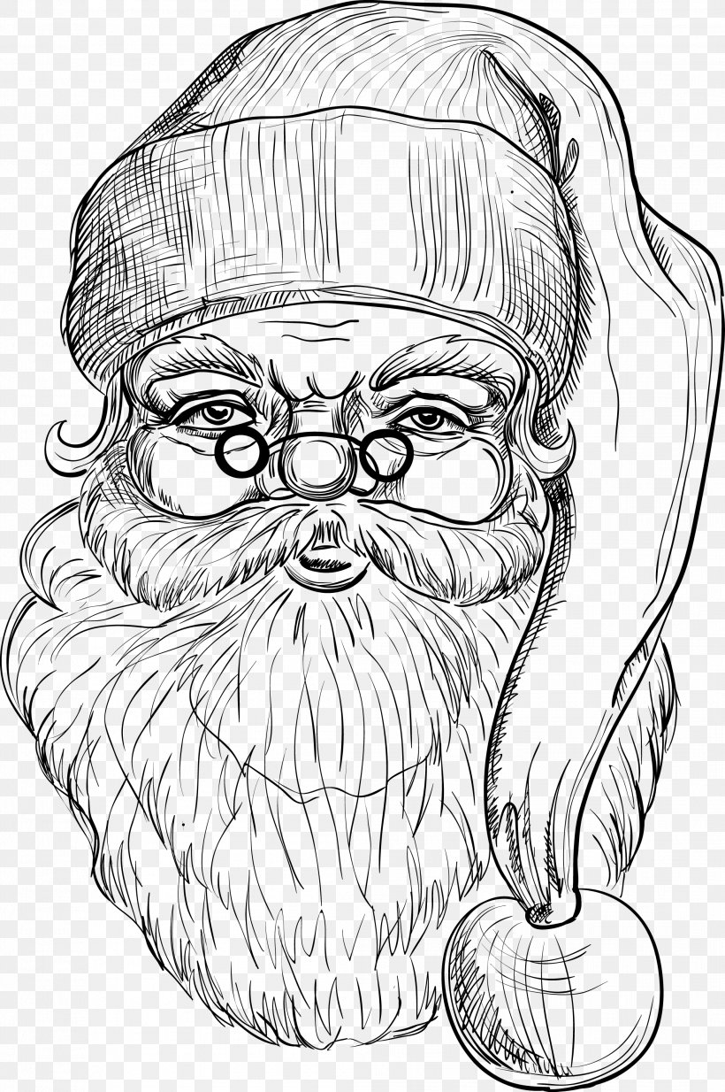 Santa Claus Drawing Christmas, PNG, 2112x3179px, Watercolor, Cartoon, Flower, Frame, Heart Download Free