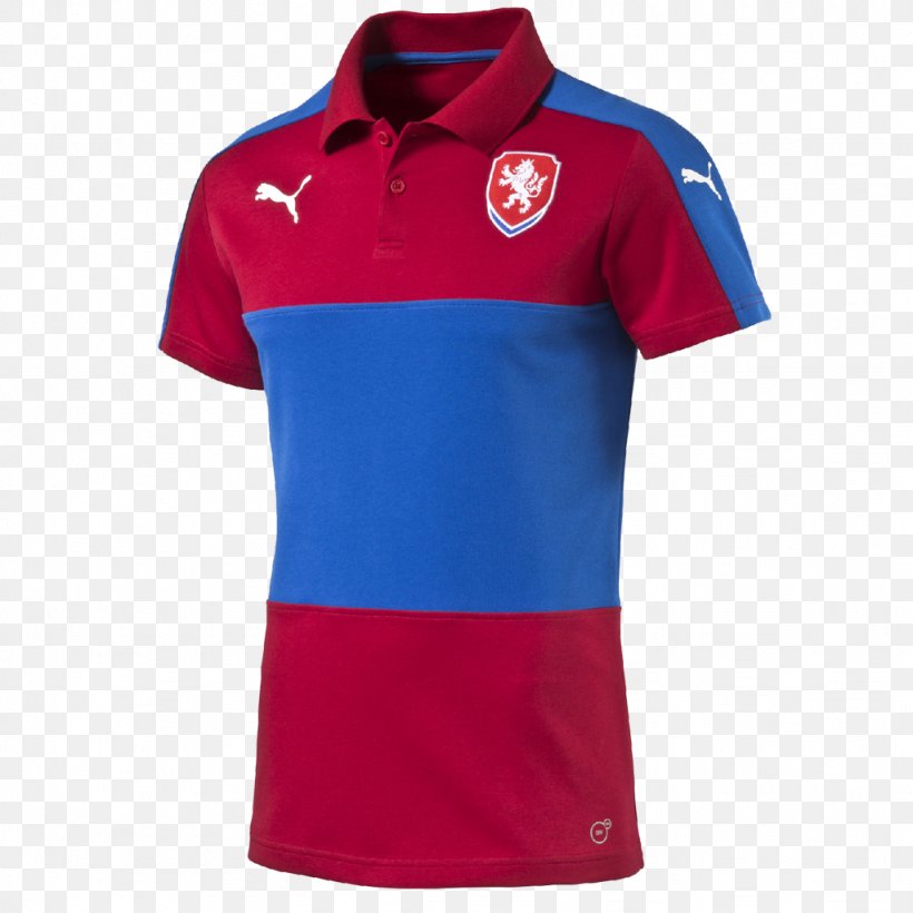 T-shirt La Liga Tracksuit Czech Republic National Football Team, PNG, 1024x1024px, Tshirt, Active Shirt, Clothing, Cobalt Blue, Collar Download Free