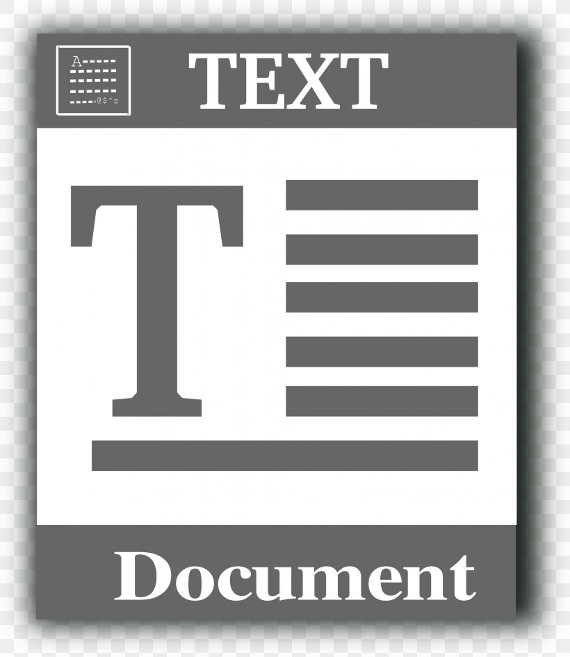 Text File Plain Text Clip Art, PNG, 2079x2400px, Text File, Black And White, Brand, Computer Software, Document Download Free